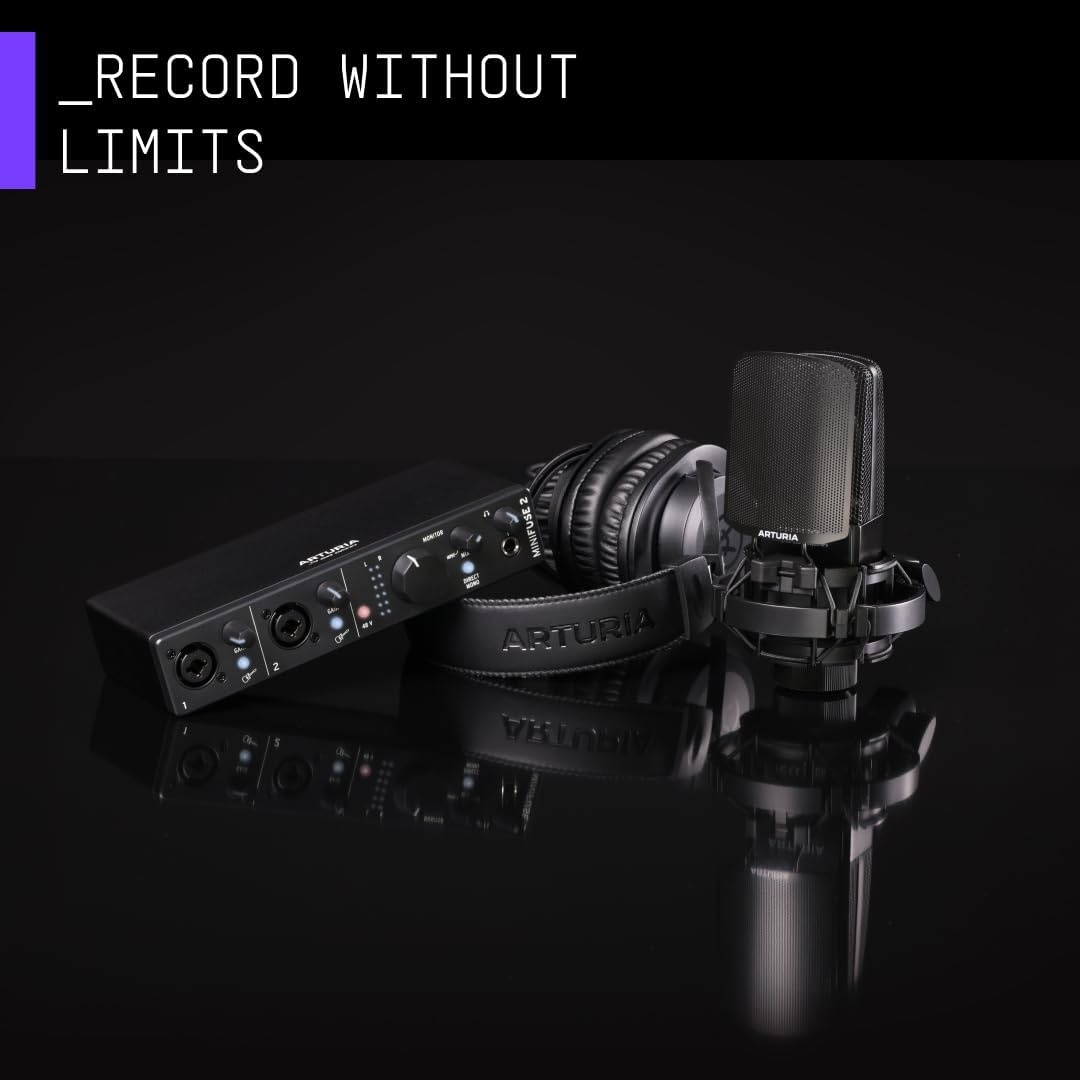 image:imageArturia MiniFuse USB Audio amp MIDI Interface MiniFuse Recording Pack Record voice guitar and synths bestinclass sound specs pair with any microphone Ableton Live Lite 5year warrantyBlack