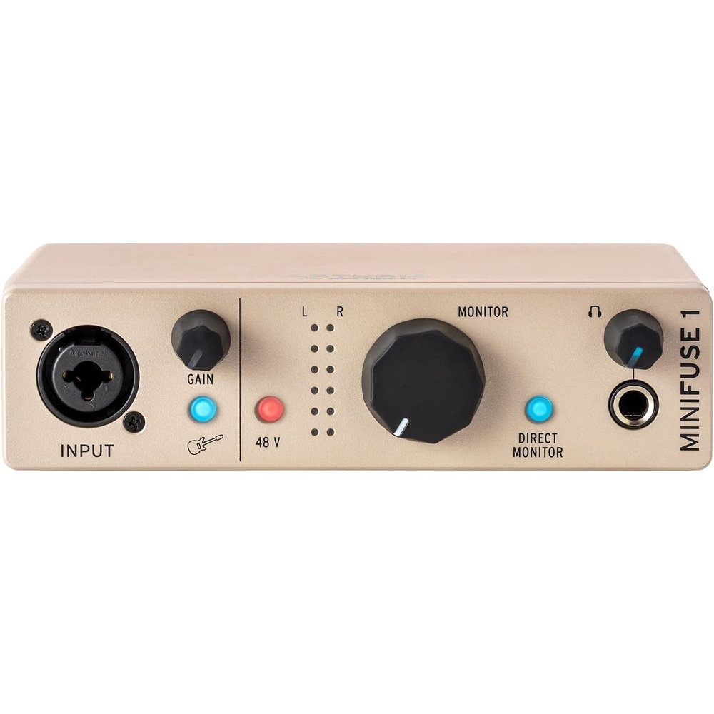 image:imageArturia MiniFuse USB Audio amp MIDI Interface MiniFuse 2  Record voice guitar and synths bestinclass sound specs pair with any microphone Ableton Live Lite 5year warrantyChampagne