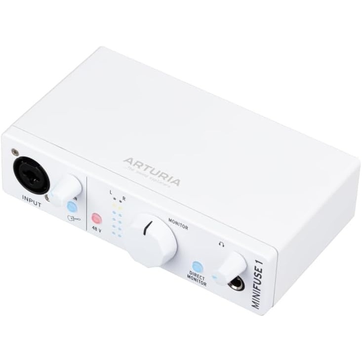 image:imageArturia MiniFuse USB Audio amp MIDI Interface MiniFuse 2  Record voice guitar and synths bestinclass sound specs pair with any microphone Ableton Live Lite 5year warrantyWhite