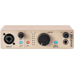 Arturia MiniFuse USB Audio & MIDI Interface, MiniFuse 2 | Record voice guitar and synths, best-in-class sound specs, pair with any microphone, Ableton Live Lite, 5-year warranty(Champagne)