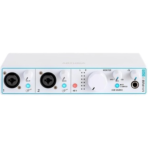 Arturia MiniFuse USB Audio & MIDI Interface, MiniFuse 2 OTG – White | Record voice guitar and synths, best-in-class sound specs, pair with any microphone, Ableton Live Lite, 5-year warranty